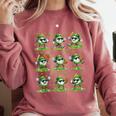 St Patricks Day Baseball Ice Cream Boys Baseball Player Comfort Colors Sweatshirt Orchid