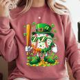 St Patricks Day Baseball Ice Cream Baseball Player Cartoon Comfort Colors Sweatshirt Orchid St Patricks Day Baseball Ice Cream Baseball Player Cartoon Comfort Colors Sweatshirt Orchid