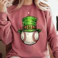 St Patricks Day Baseball Player Leprechaun Hat Men Boys Kids Comfort Colors Sweatshirt Orchid St Patricks Day Baseball Player Leprechaun Hat Men Boys Kids Comfort Colors Sweatshirt Orchid