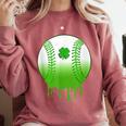 St Patricks Day Shamrock Baseball Irish Boys Kids Men Comfort Colors Sweatshirt Orchid