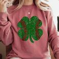 St Patricks Day Shamrock Baseball Saint Paddy's Comfort Colors Sweatshirt Orchid