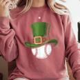 St Patricks Day Shamrock Baseball Saint Paddy's Kids Boys Comfort Colors Sweatshirt Orchid