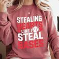 Stealing Hearts Like I Steal Bases Cute Baseball Kids Comfort Colors Sweatshirt Orchid Stealing Hearts Like I Steal Bases Cute Baseball Kids Comfort Colors Sweatshirt Orchid