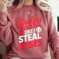 Stealing Hearts Like I Steal Bases Cute Baseball Valentine Comfort Colors Sweatshirt Orchid Stealing Hearts Like I Steal Bases Cute Baseball Valentine Comfort Colors Sweatshirt Orchid