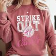 Strike Out Breast Cancer Baseball Warrior Comfort Colors Sweatshirt Orchid Strike Out Breast Cancer Baseball Warrior Comfort Colors Sweatshirt Orchid