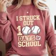 I Struck Out 100 Days Of School Baseball Fan Students Batter Premium Tri-Blend Comfort Colors Sweatshirt Orchid I Struck Out 100 Days Of School Baseball Fan Students Batter Premium Tri-Blend Comfort Colors Sweatshirt Orchid
