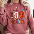 I Survived 100 Days Baseball Football Basketball School Kids Comfort Colors Sweatshirt Orchid I Survived 100 Days Baseball Football Basketball School Kids Comfort Colors Sweatshirt Orchid