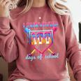 I Survived 100 Days Of School Baseball Boys Students Comfort Colors Sweatshirt Orchid