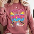 I Survived 100 Days Of School Baseball Cream Drip Boys Comfort Colors Sweatshirt Orchid