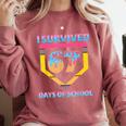 I Survived 67 Days Of School Baseball Trend For Boys Girls Comfort Colors Sweatshirt Orchid