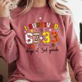 I Survived 6733 Days Baseball Football Softball 3rd Grade Comfort Colors Sweatshirt Orchid I Survived 6733 Days Baseball Football Softball 3rd Grade Comfort Colors Sweatshirt Orchid