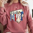 T-Ball Mimi Baseball Mom Game Day Comfort Colors Sweatshirt Orchid