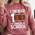 I Tackled 100 Days Of School Baseball Player Kids Teacher Comfort Colors Sweatshirt Orchid I Tackled 100 Days Of School Baseball Player Kids Teacher Comfort Colors Sweatshirt Orchid