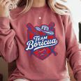 Team Boricua Puerto Rico Baseball Coqui Frog Pava Hat Fan Comfort Colors Sweatshirt Orchid Team Boricua Puerto Rico Baseball Coqui Frog Pava Hat Fan Comfort Colors Sweatshirt Orchid