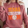 Texas Baseball Mom Design Baseball Player And Baseball Comfort Colors Sweatshirt Orchid