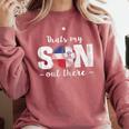 Thats My Son Out There For a Dominican Baseball Mom Comfort Colors Sweatshirt Orchid Thats My Son Out There For a Dominican Baseball Mom Comfort Colors Sweatshirt Orchid