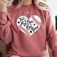 That's My Son Out There Baseball Mom Heart Mom Life Comfort Colors Sweatshirt Orchid