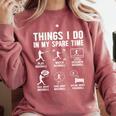 Things I Do In My Spare Time Baseball Lovers Kids Boys Comfort Colors Sweatshirt Orchid