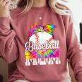 Tie Dye Baseball Mom Baseball Mama Sport Mother's Day Comfort Colors Sweatshirt Orchid