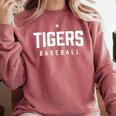 Tigers Baseball Inspired Comfort Colors Sweatshirt Orchid Tigers Baseball Inspired Comfort Colors Sweatshirt Orchid