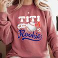 Titi Rookie Of Year 1st Birthday Baseball Theme Matching Comfort Colors Sweatshirt Orchid