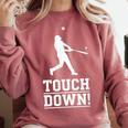 Touchdown Baseball Football Sports Comfort Colors Sweatshirt Orchid Touchdown Baseball Football Sports Comfort Colors Sweatshirt Orchid