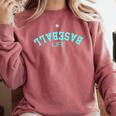 Upside Down Baseball Life Game Day Boys Girls Youth Comfort Colors Sweatshirt Orchid
