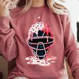 Valentine Baseball Catcher Mask Ice Cream Drip Tee For Boys Comfort Colors Sweatshirt Orchid Valentine Baseball Catcher Mask Ice Cream Drip Tee For Boys Comfort Colors Sweatshirt Orchid