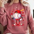 Valentine Baseball Heart Drip Sport Love Valentines Day Boys Comfort Colors Sweatshirt Orchid Valentine Baseball Heart Drip Sport Love Valentines Day Boys Comfort Colors Sweatshirt Orchid