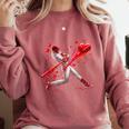 Valentine Baseball Player Drip Comfort Colors Sweatshirt Orchid Valentine Baseball Player Drip Comfort Colors Sweatshirt Orchid