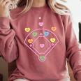 Valentine Heart Love Cute Baseball Softball Lover Sayings Comfort Colors Sweatshirt Orchid Valentine Heart Love Cute Baseball Softball Lover Sayings Comfort Colors Sweatshirt Orchid