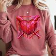 Valentines Day Baseball Red Heart Dab Boys Girls Kids Comfort Colors Sweatshirt Orchid Valentines Day Baseball Red Heart Dab Boys Girls Kids Comfort Colors Sweatshirt Orchid