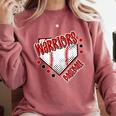 Warriors Home Plate Baseball Sports Baseball Mom Comfort Colors Sweatshirt Orchid