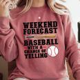 Weekend Forecast Baseball Baseball Mom Comfort Colors Sweatshirt Orchid Weekend Forecast Baseball Baseball Mom Comfort Colors Sweatshirt Orchid