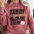 Weekend Forecast My Son Has Practice Baseball Mom Comfort Colors Sweatshirt Orchid Weekend Forecast My Son Has Practice Baseball Mom Comfort Colors Sweatshirt Orchid