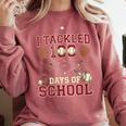 Women's 100 Days Of School Boys Kids Baseball Comfort Colors Sweatshirt Orchid Women's 100 Days Of School Boys Kids Baseball Comfort Colors Sweatshirt Orchid