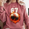 Women's 67 Baseball Boys Birthday Teens Six Seven Brainrot Comfort Colors Sweatshirt Orchid Women's 67 Baseball Boys Birthday Teens Six Seven Brainrot Comfort Colors Sweatshirt Orchid