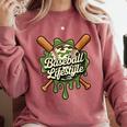 Women's Baseball Life Style 101 Apparel Youth Drip Baseball Boys Kid Comfort Colors Sweatshirt Orchid Women's Baseball Life Style 101 Apparel Youth Drip Baseball Boys Kid Comfort Colors Sweatshirt Orchid