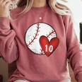 Womens Custom Baseball Mom Number 10 Heart For Mom Mommy Comfort Colors Sweatshirt Orchid Womens Custom Baseball Mom Number 10 Heart For Mom Mommy Comfort Colors Sweatshirt Orchid