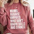 Women's Moms Against Umpires Parents Mom Baseball Sarcastic Comfort Colors Sweatshirt Orchid Women's Moms Against Umpires Parents Mom Baseball Sarcastic Comfort Colors Sweatshirt Orchid