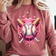 Women's Valentines Day Baseball Boys Ice Cream Drip Heart Youth Kids Comfort Colors Sweatshirt Orchid Women's Valentines Day Baseball Boys Ice Cream Drip Heart Youth Kids Comfort Colors Sweatshirt Orchid