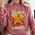 Youth Boy Baseball Jesus Saves Christian Baseball Religious Comfort Colors Sweatshirt Orchid Youth Boy Baseball Jesus Saves Christian Baseball Religious Comfort Colors Sweatshirt Orchid