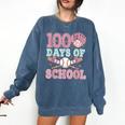 100 Days Of School Baseball 100th Day Of School Girls Comfort Colors Sweatshirt Blue Jean 100 Days Of School Baseball 100th Day Of School Girls Comfort Colors Sweatshirt Blue Jean