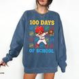 100 Days Of School Baseball Bat 100th Day Of School Boys Comfort Colors Sweatshirt Blue Jean