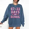 100 Days Of School Baseball Boys Six Seven Drip 100th Day Comfort Colors Sweatshirt Blue Jean