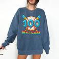 100 Days Of School Baseball Drip Boys 100th Day Of School Comfort Colors Sweatshirt Blue Jean
