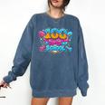 100 Days Of School Baseball Drip Ice Cream Costume Teachers Comfort Colors Sweatshirt Blue Jean