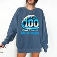 100 Days Of School Baseball Drip Ice Cream Kid Boy 100th Day Comfort Colors Sweatshirt Blue Jean