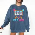100 Days Of School Baseball Ice Cream Drip 100th Day School Comfort Colors Sweatshirt Blue Jean 100 Days Of School Baseball Ice Cream Drip 100th Day School Comfort Colors Sweatshirt Blue Jean