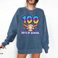 100 Days Of School Baseball Ice Cream Drip Kids Boys Teacher Comfort Colors Sweatshirt Blue Jean